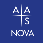 the AAS Nova logo, a dark blue background with AAS and NOVA in white