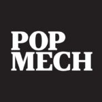 a black box with all-caps POP on one line and MECH below. It is the social media logo for the magazine Popular Mechanics